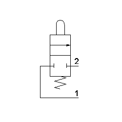 Microventil 2/2 NC - 205 MGV UL filet M5 cu parghie verde