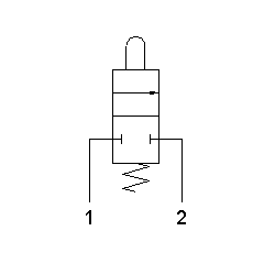 Microventil 2/2 NC -205 MGN filet M5 cu parghie neagra