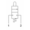 Microventil 2/2 NC -205 MGN filet M5 cu parghie neagra