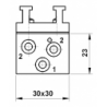 Microventil 5/2 - 504 MB CU,push-in tub  Ø4