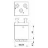 Microventil 5/2 - 504 MB CU US,push-in tub Ø4 , corp unic , iesiri jos