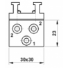 Microventil 5/3 centru deschis - 2.304 MB CU push-in Ø 4