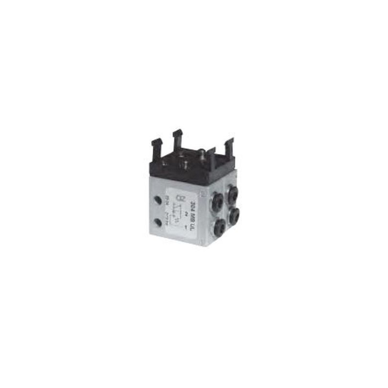 Microventil 5/3 centru in presiune - 2.314 MB UL push-in Ø4