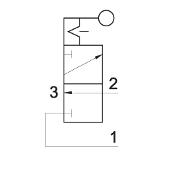 Microventil 3/2 NC cu Levier filet M5 bistabil