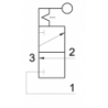 Microventil 3/2 NC cu Levier filet M5 bistabil