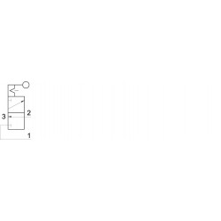 Microventil 3/2 NC cu Levier filet M5 bistabil