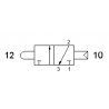 Microvalva 3/2   1/8"  - 321 CP cu tija si revenire pneumatica