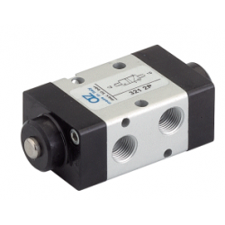 Microvalva 3/2    1/8" - 321 2P cu dubla actionare mecanica