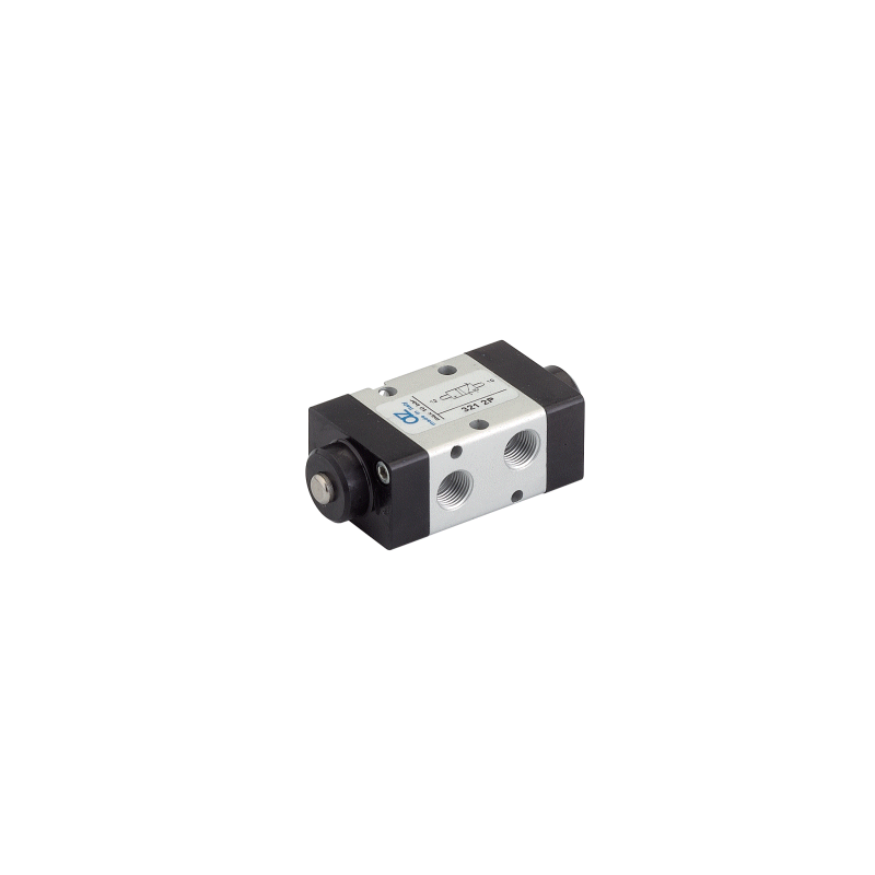 Microvalva 3/2    1/8" - 321 2P cu dubla actionare mecanica