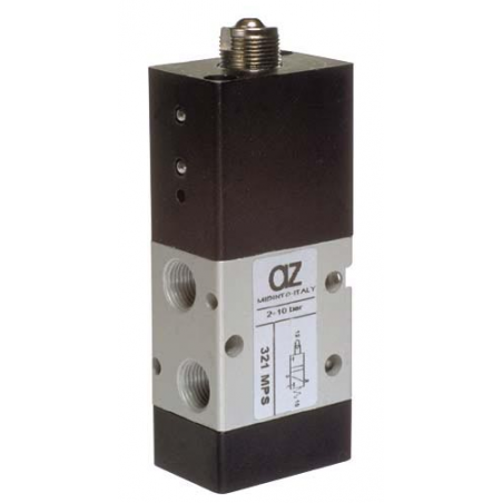 Microvalva 3/2 NC - 321 MPS servopilotata, revenire cu arc