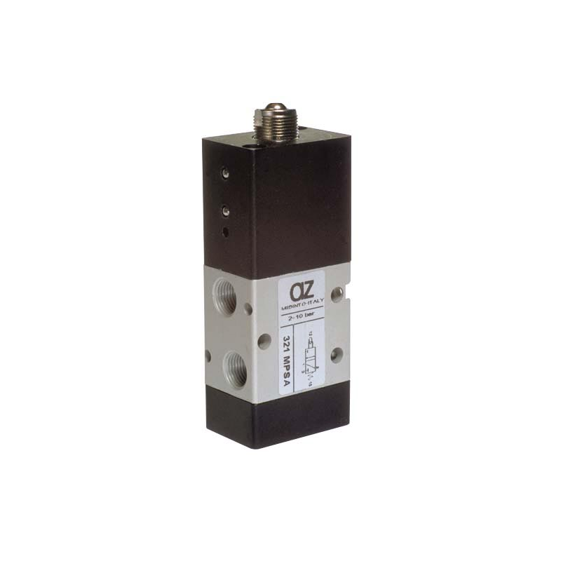 Microvalva 3/2 NO - 321 MPSA servopilotata, revenire cu arc