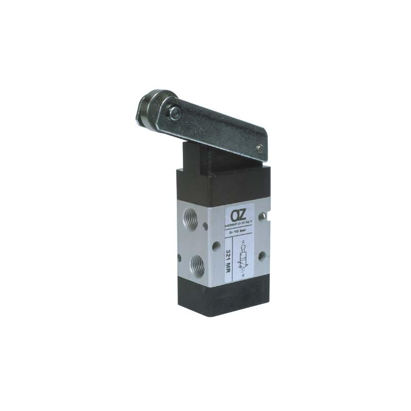 Microvalva 3/2 - 321 MR cu levier si rola , revenire cu arc