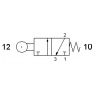 Microvalva 3/2 - 321 MR cu levier si rola , revenire cu arc