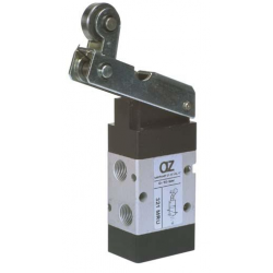 Microvalva 3/2 - 321 MRU cu levier si rola , unidirectional , revenire cu arc
