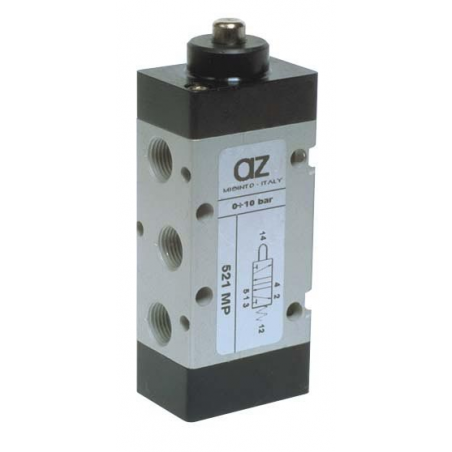 Microvalva 5/2 - 521 MP cu tija , revenire cu arc