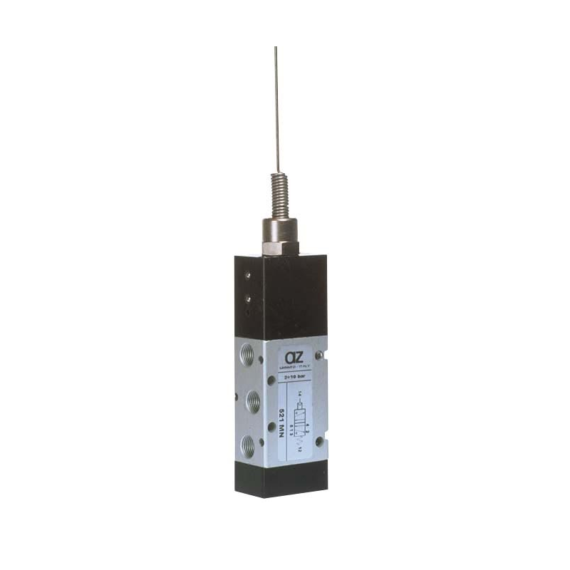 Microvalva 5/2 -521 MN cu antena servopilotata, revenire cu arc