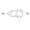 Microvalva 5/2 -521 MN cu antena servopilotata, revenire cu arc