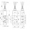 Microvalva 5/2 -521 MN cu antena servopilotata, revenire cu arc
