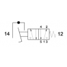 Pedala 5/2- PEDS 502 S, monostabila, fara protectie cu element de siguranta