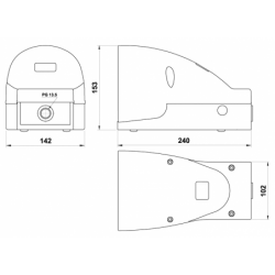 Pedala cu contact electric NC/NO - PED EB, bistabil cu carcasa de protectie
