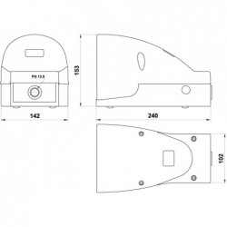 Pedala cu contact electric NC/NO - PED EB, bistabil cu carcasa de protectie