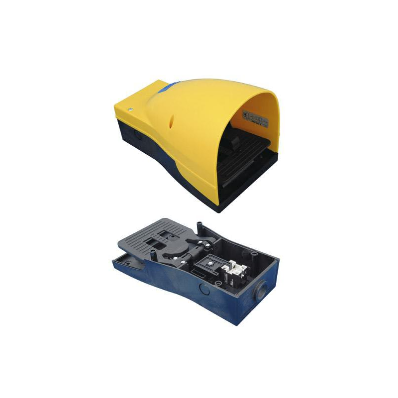 Pedala cu contact electric NC/NO - PED EBS,bistabil cu carcasa de protectie si element de siguranta