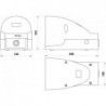 Pedala cu contact electric NC/NO - PED EBS,bistabil cu carcasa de protectie si element de siguranta