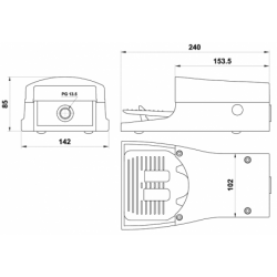 Pedala cu contact electric NC/NO - PEDS EB, bistabil fara carcasa de protectie