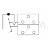 Pedala cu contact dublu electric NC/NO - PEDS EEBS, bistabil fara carcasa de protectie si element de siguranta
