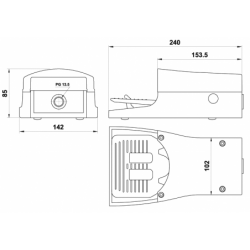 Pedala cu contact dublu electric NC/NO - PEDS EEBS, bistabil fara carcasa de protectie si element de siguranta