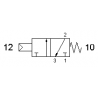 Valva pneumatica 3/2 NC - 321 MRC ,revenire cu arc, capace ranforsate