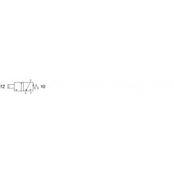 Valva pneumatica 3/2 NC - 322 MRC ,revenire cu arc, capace ranforsate
