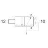 Valva pneumatica 3/2 NO - 322 MCA ,revenire cu arc