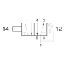Valva pneumatica 5/2 - 522 MC , revenire cu arc