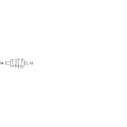 Valva pneumatica 5/2 - 522 MRC , revenire cu arc ,capace ranforsate