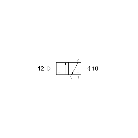 Valva pneumatica  3/2 NC - 321 CC dubla comanda