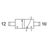 Valva pneumatica  3/2 NC - 321 CC dubla comanda