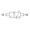 Valva pneumatica 3/2 NC - 322 CC , dubla comanda