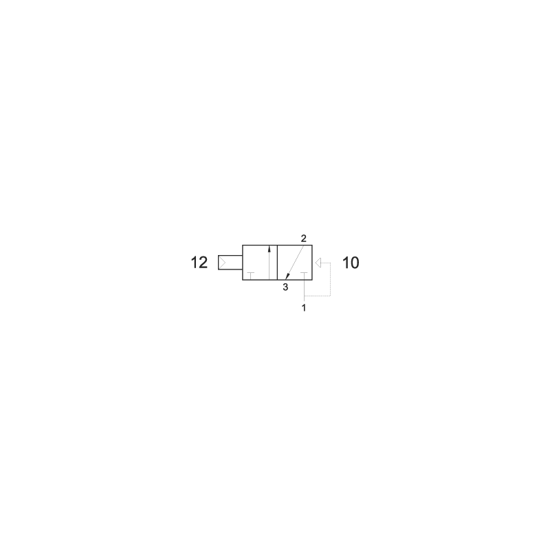 Valva pneumatica 3/2 NC - 322 CFP dubla comanda ,revenire arc- aer