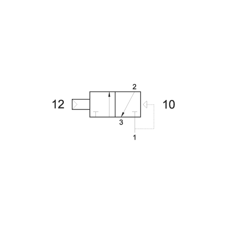 Valva pneumatica 3/2 NC - 322 CFP dubla comanda ,revenire arc- aer