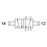 Valva pneumatica 5/2 - 521 CC, dubla comanda