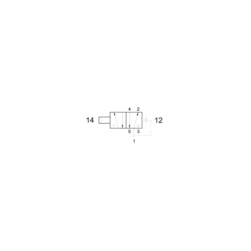 Valva pneumatica 5/2 - 521 CFP dubla comanda ,revenire arc-aer