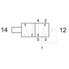Valva pneumatica 5/2 - 521 CFP dubla comanda ,revenire arc-aer