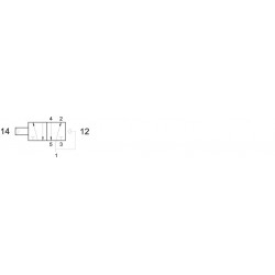 Valva pneumatica 5/2 - 522 CFP dubla comanda ,revenire  arc-aer