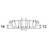 Valva pneumatica 5/2 - 5213A CC centru deschis,dubla comanda