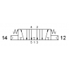 Valva pneumatica 5/2 - 5223A CC centru deschis,dubla comanda