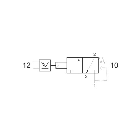 Valva pneumatica 3/2 NC - 322 ORM cu element OR integrat, revenire cu arc
