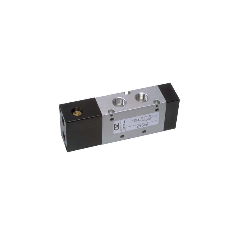 Valva pneumatica 5/2 - 522 ORM cu element OR integrat, revenire cu arc