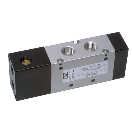 Valva pneumatica 5/2 - 522 ORM cu element OR integrat, revenire cu arc