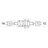 Valva pneumatica 5/2 - 522 2OR cu element OR integrat, dubla comanda